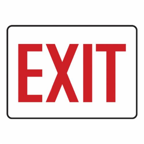SIGN EXIT 7IN 10IN R ON WHT ADH VINYL