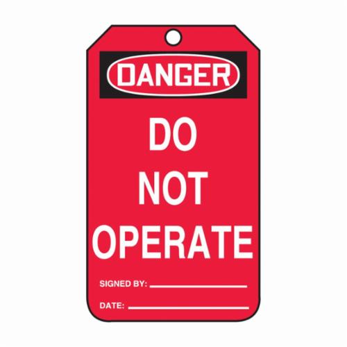 TAG SAF 5-3/4IN 3-1/4IN BK/R/WHT 3/8IN