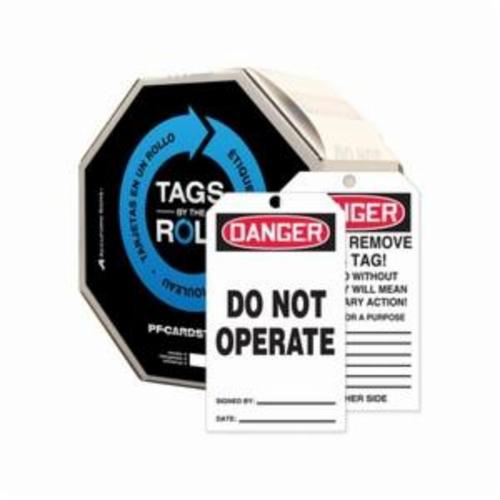 TAG DANGER 6-1/4IN 3IN BK/R ON WHT 3/8IN