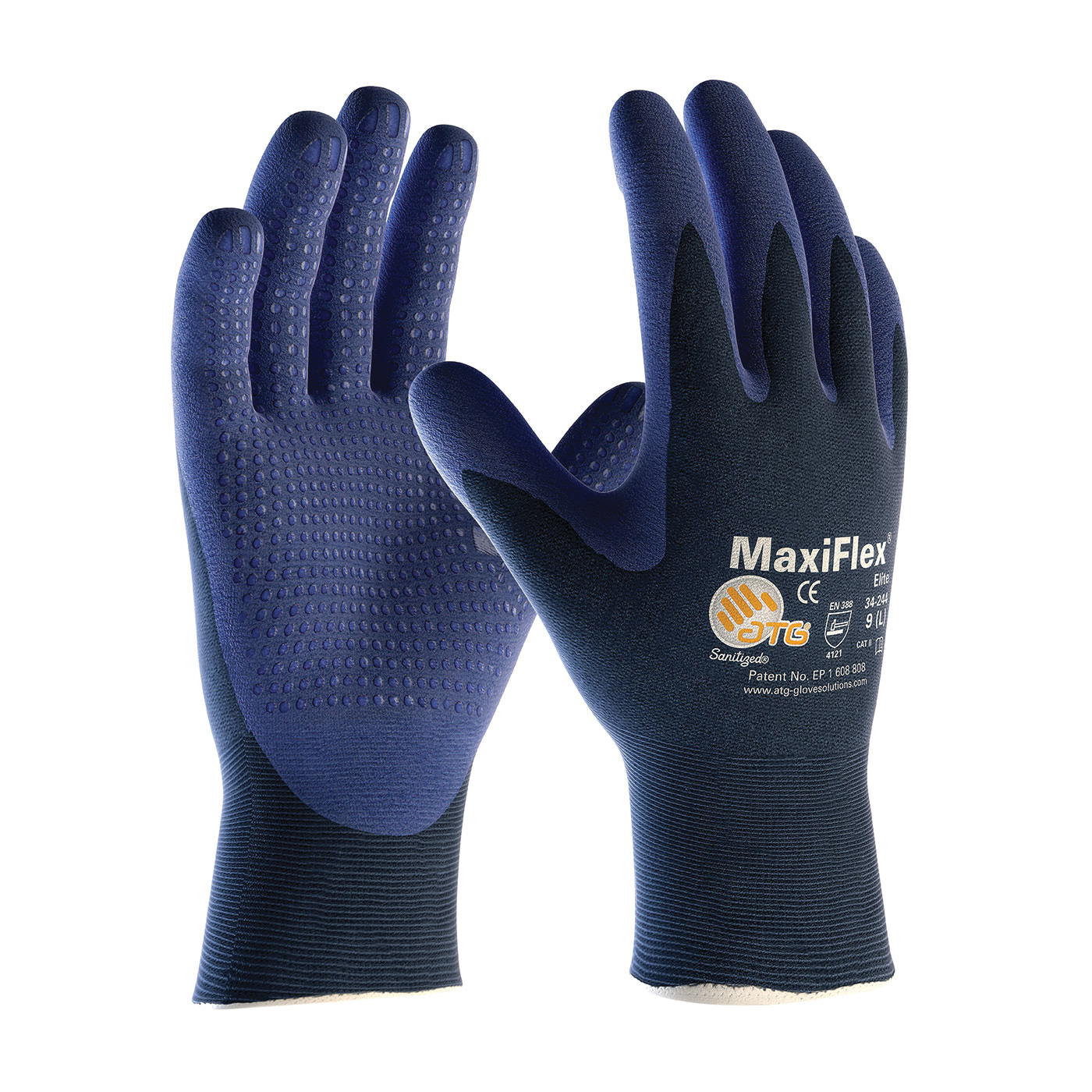 GLOVES GP CTD L MICROFOAM NITRILE NYL BL