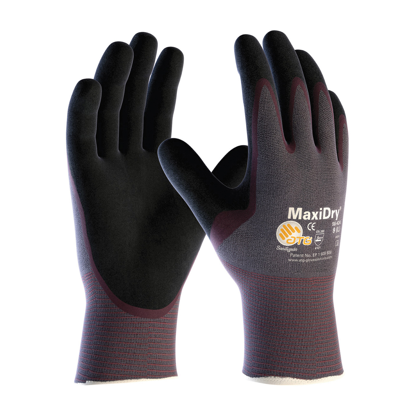 GLOVES GP CTD 2XL NYL NYL BK/PRP NYL