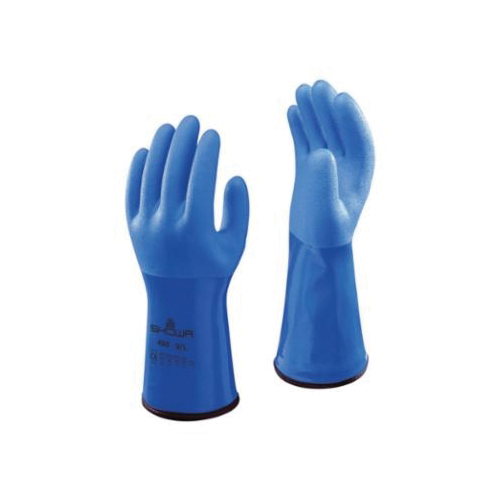 GLOVES CHEMICAL RESISTANT L/SZ9 PVC BL