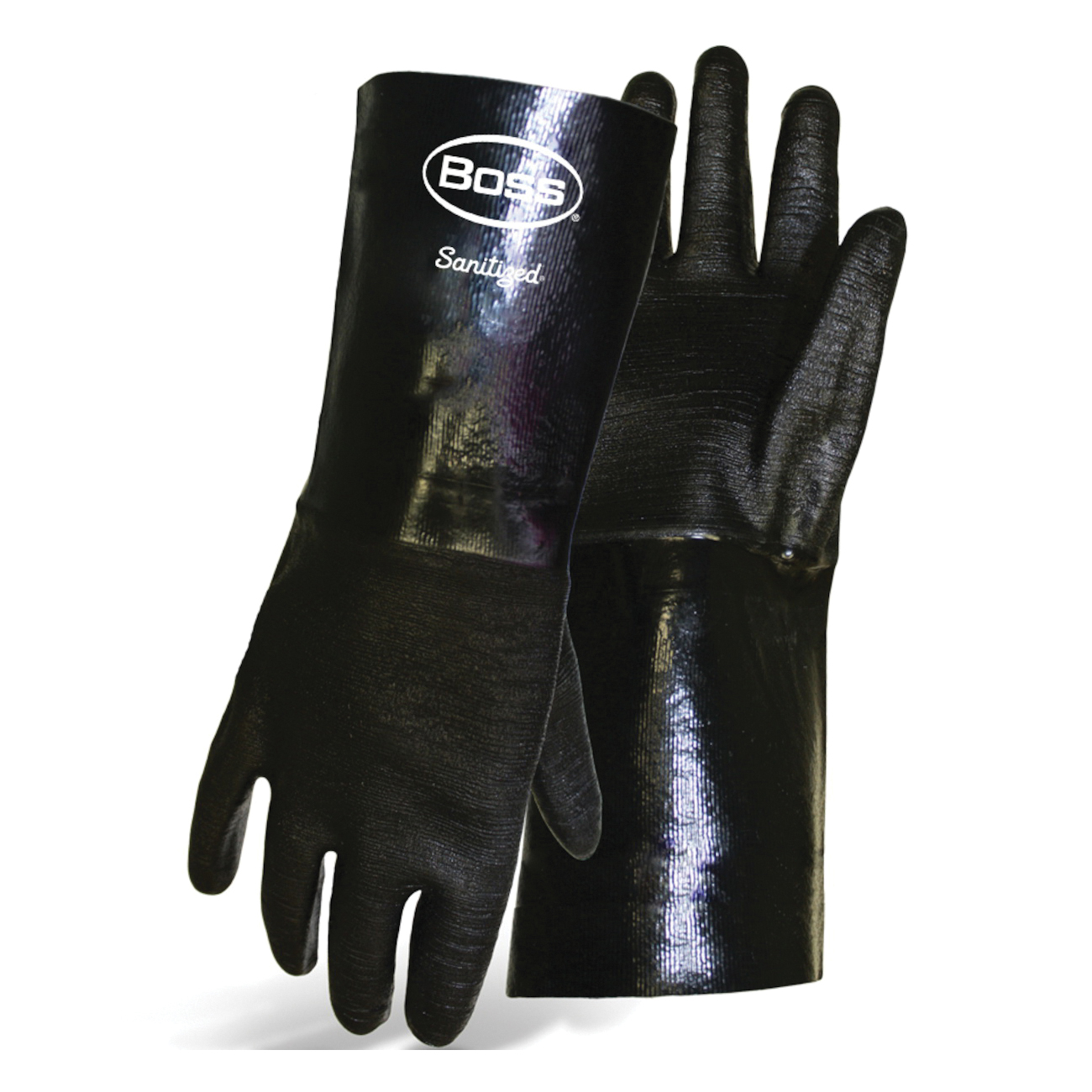 GLOVES CHEMICAL-RESISTANT L NPRN BK 14IN