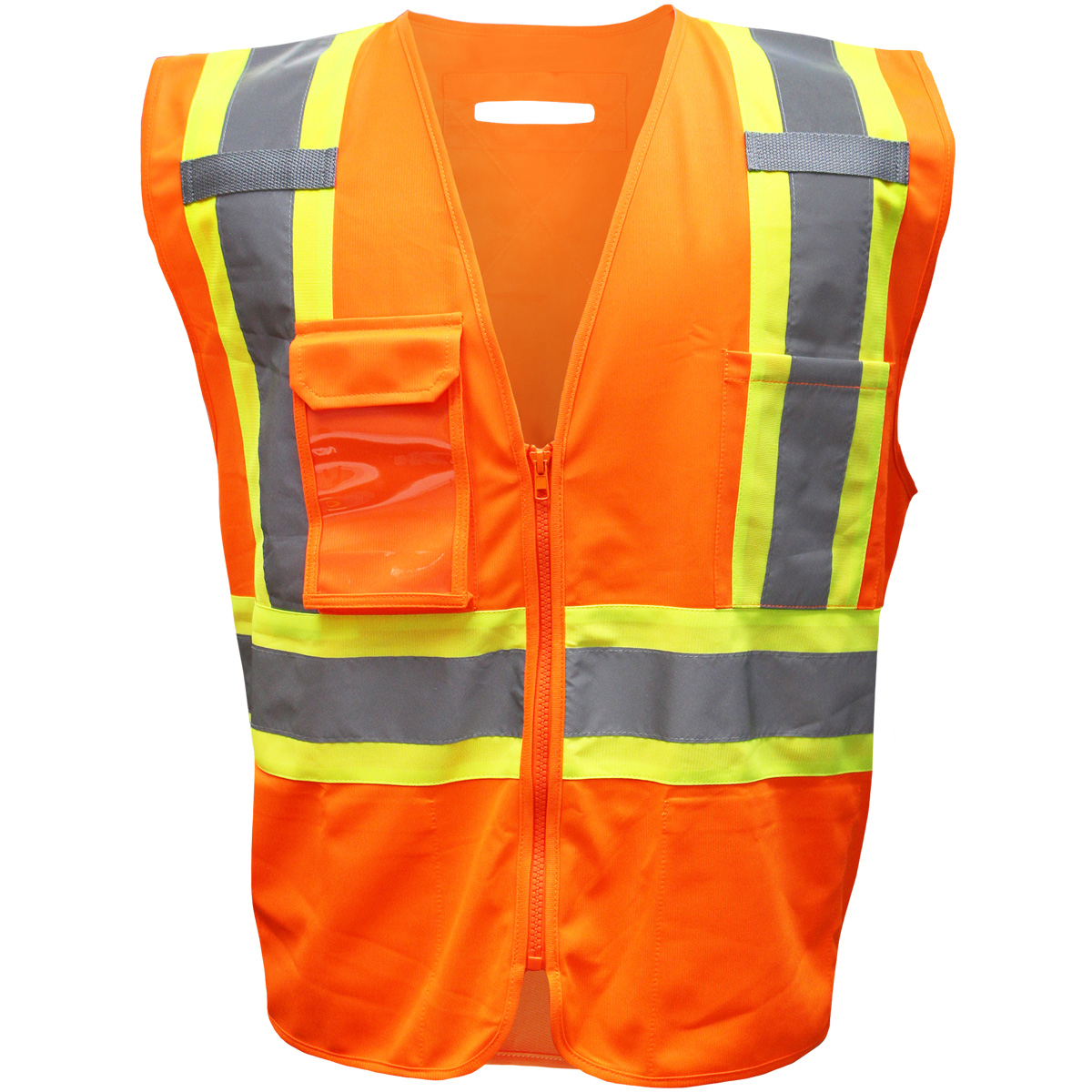 VEST SAF 4XL HI-VIZ ORN POLYEST ZIPPER