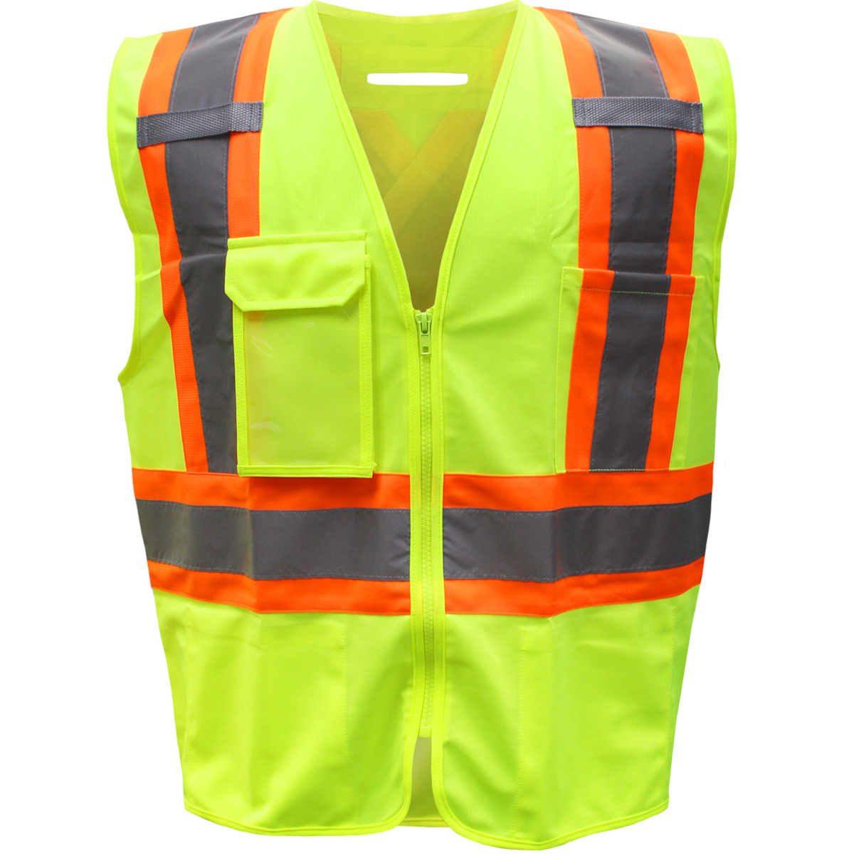 VEST SAF 2XL HI-VIZ YEL POLYEST ZIPPER