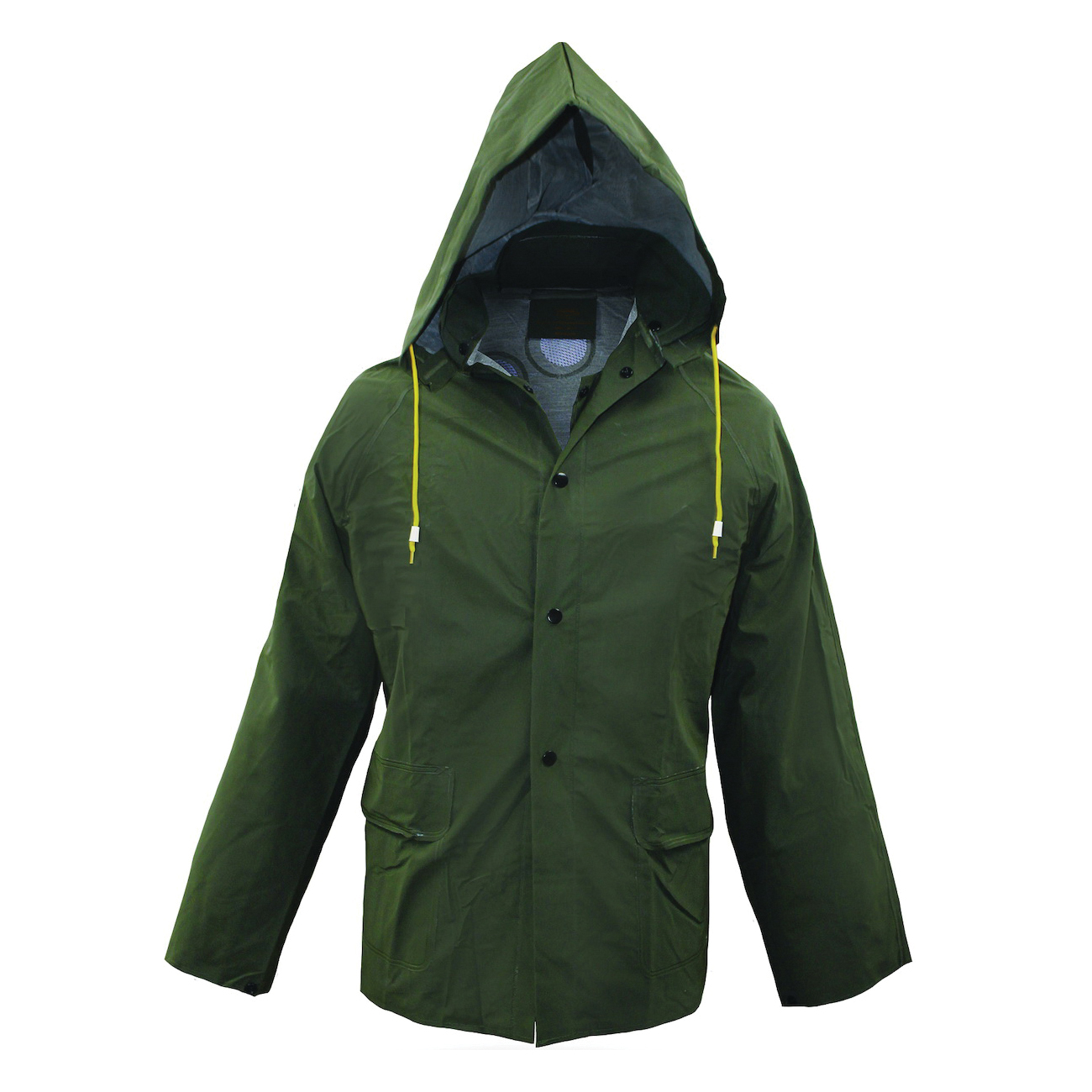 RAINSUIT 3XL GRN PVC/POLYEST DETACHABLE