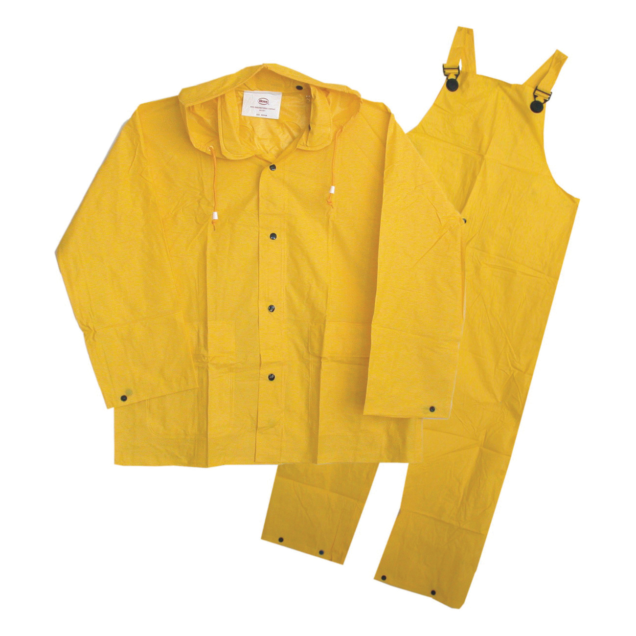 OVERALL BIB RAIN 2XL YEL PVC/POLYEST