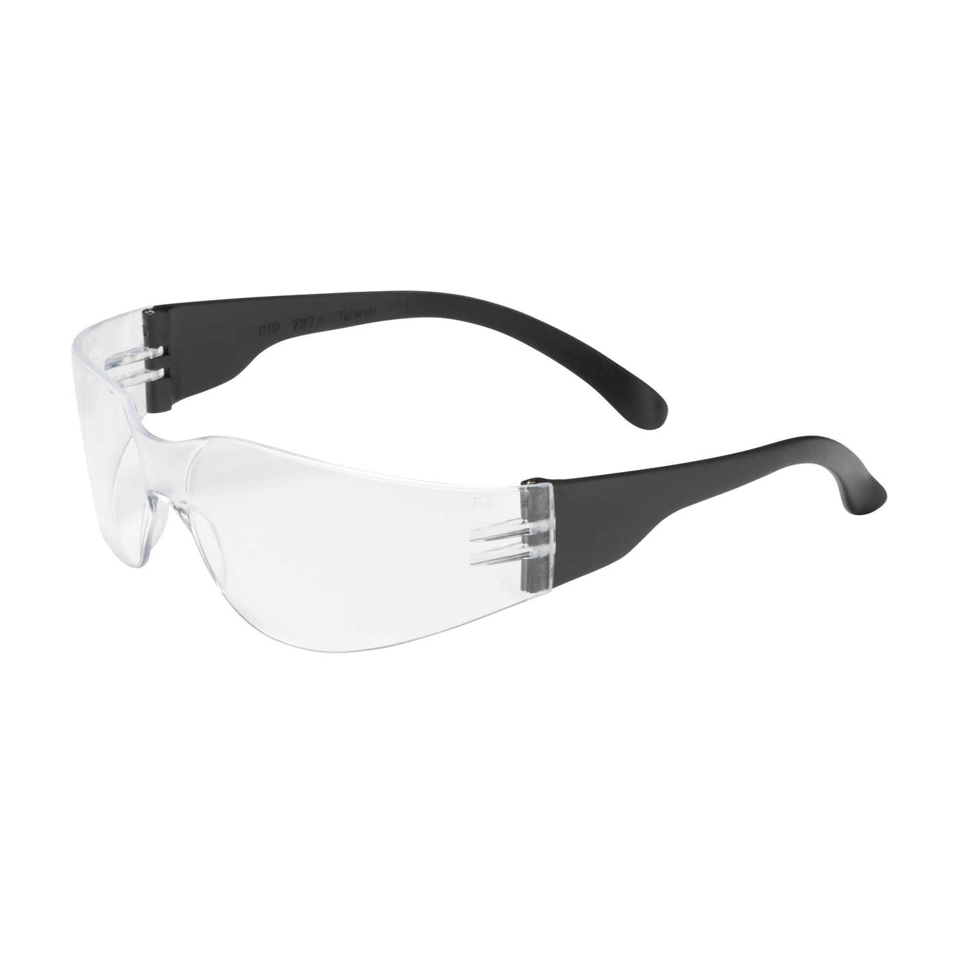 GLASSES PROT A-SCRATCH CLEAR RIMLESS BK