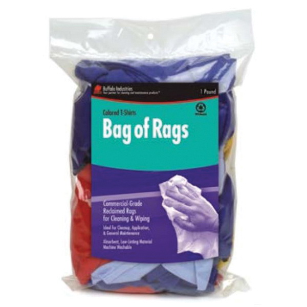 RAG RECYCLED CLOTH 25LB BOX