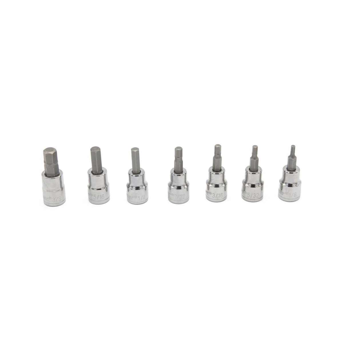SET BIT SKT IMPRL 1/8TO3/8IN 3/8IN 7 PC