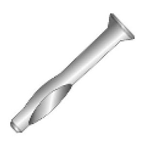 ANCHOR BOLT SPLIT 1/4IN 3IN FLH STL 1-PC