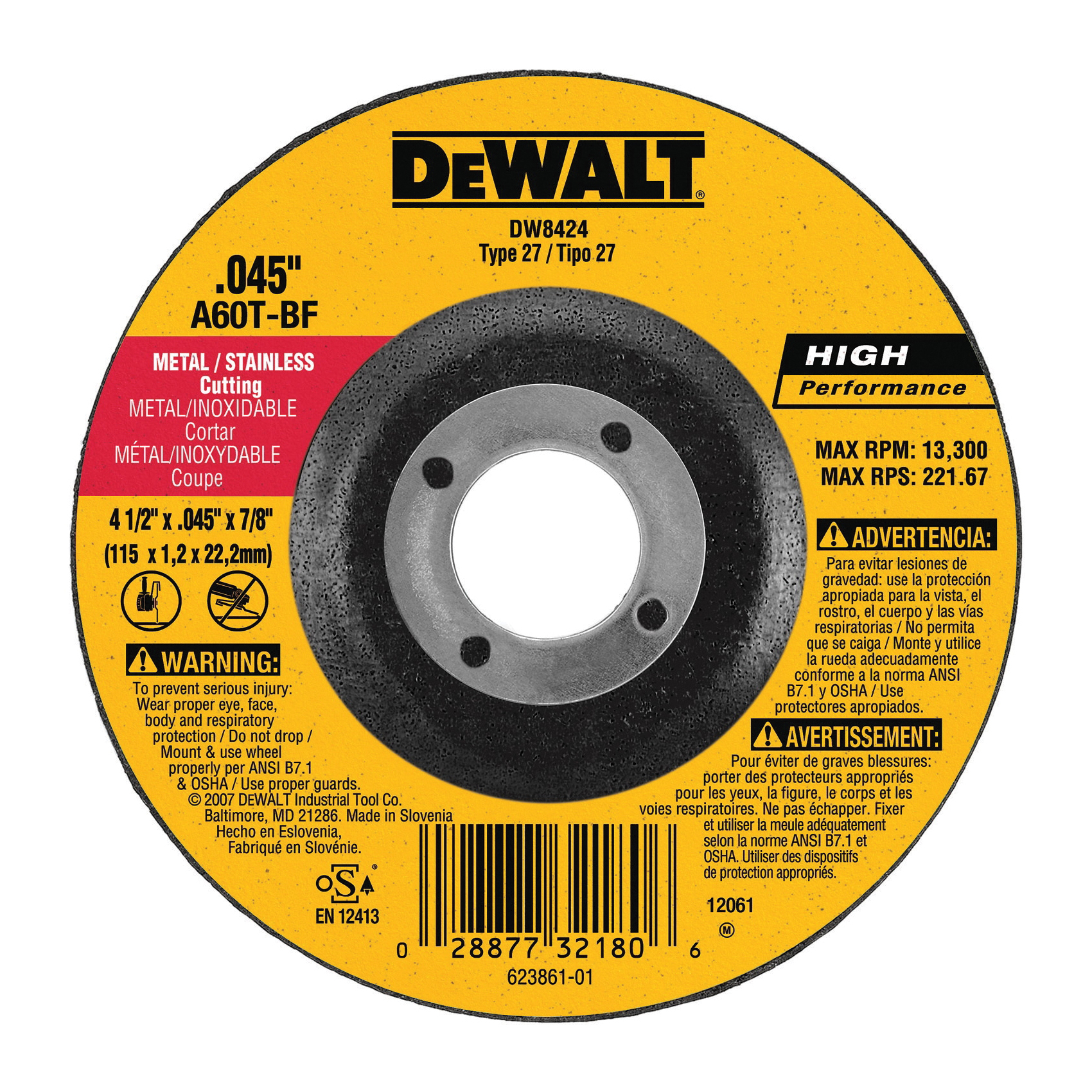 WHEEL CTR DEPRESSED 4-1/2IN 1/8IN 7/8IN