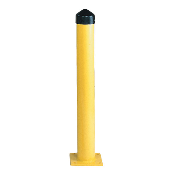 POST BOLLARD RND 42IN 6.7IND STL YEL