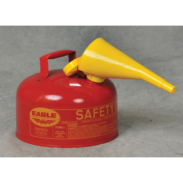 SAFETY CAN 2 GAL W/FUNNEL