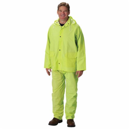 RAINSUIT XL HI-VIZ LIME YEL POLYEST/PVC