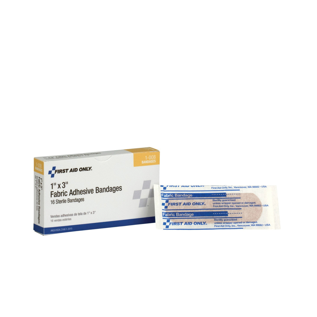 1IN X 3IN FABRIC BANDAGES 16/BOX
