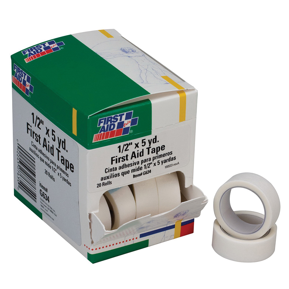 TAPE ADH AID FIRST 1/2IN 5YD WHT CLOTH