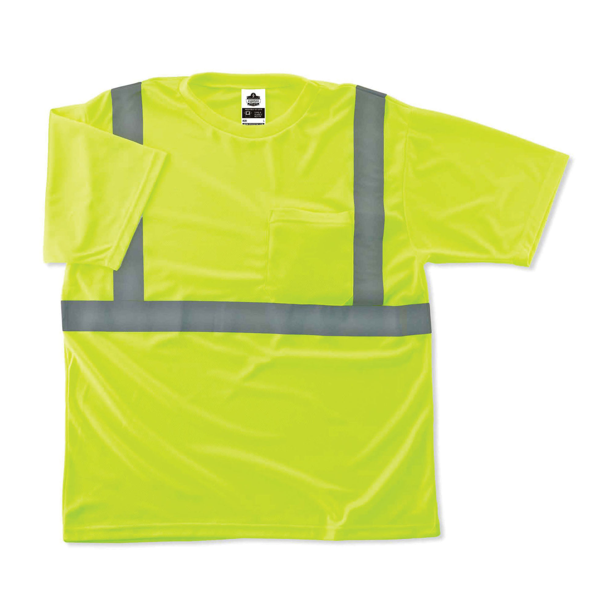 T-SHIRT M HI-VIZ LIME BIRDS EYE POLYEST