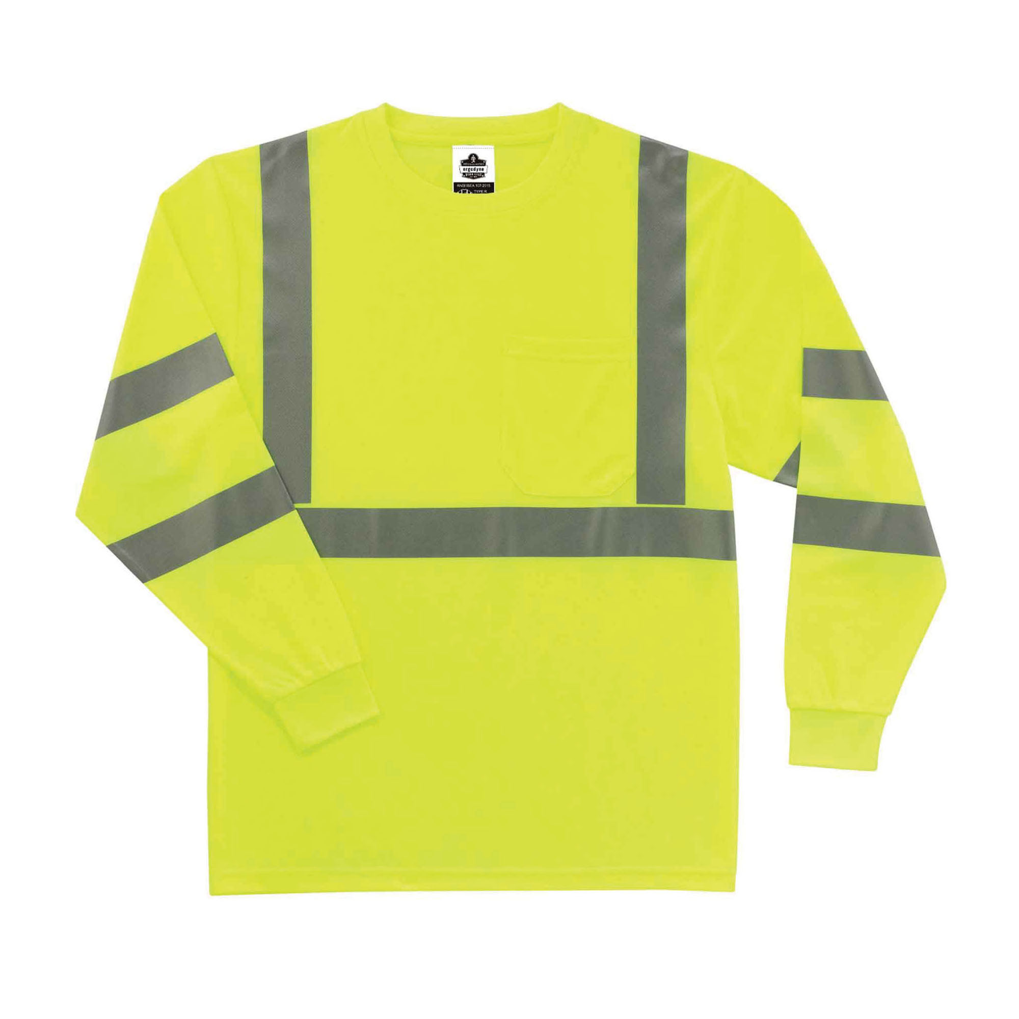 T-SHIRT MENS 4XL HI-VIZ LIME POLYEST