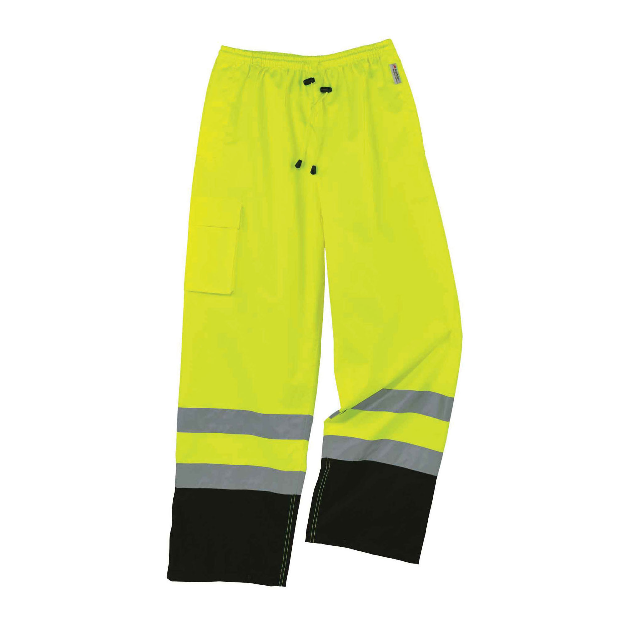 PANT RAIN 30 TO 34IN HI-VIZ LIME/BK M
