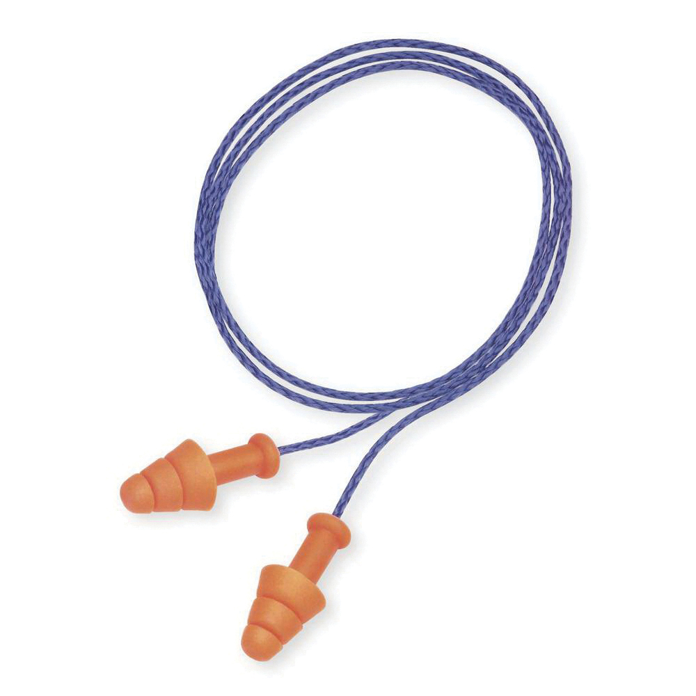 EARPLUGS 25DB TPL FLG REUSABLE CORDED BL