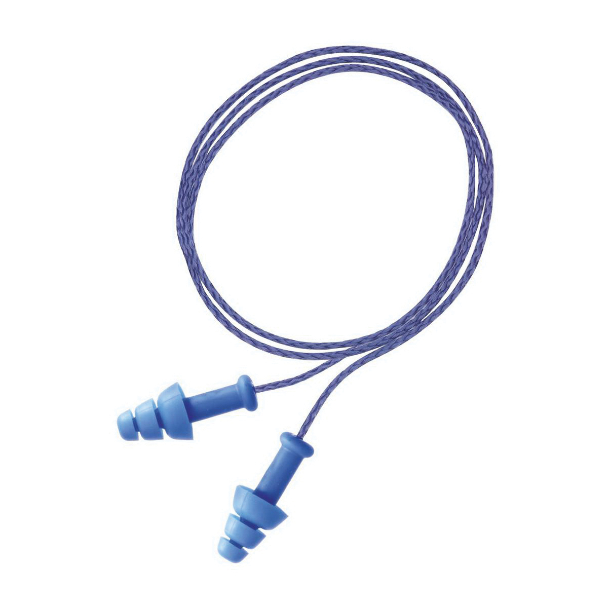 EARPLUGS 25DB TPL FLG REUSABLE CORDED BL