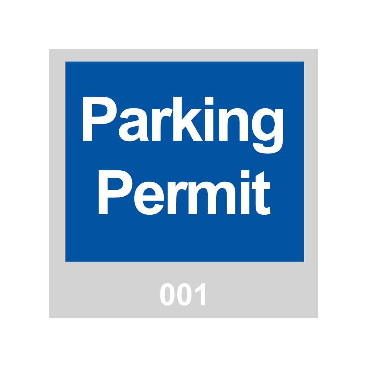 DECAL WSHLD PRKG PERMIT 3IN 3IN SQ SHP