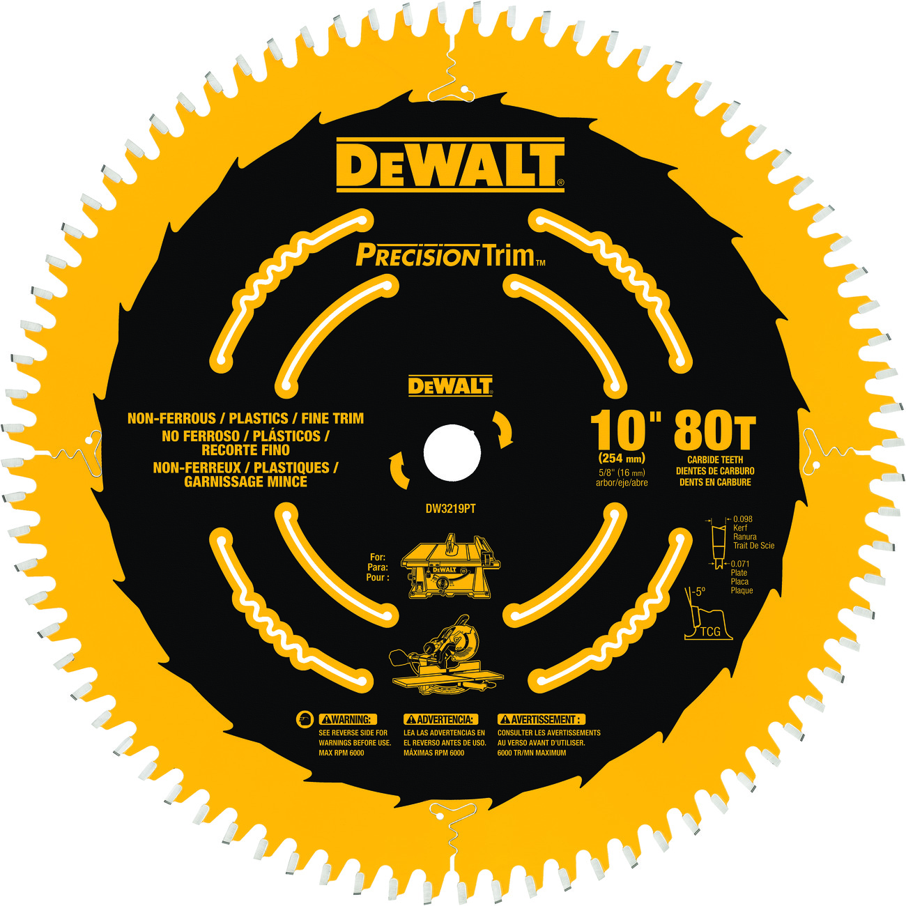 BLADE SAW CIRCULAR 10IN 0.071IN 5/8IN