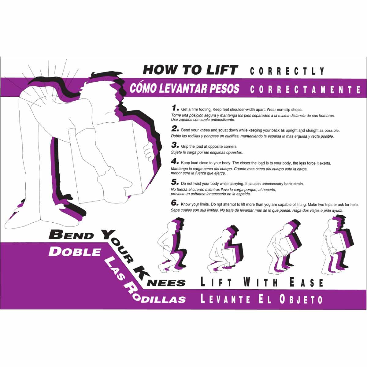 CHART WALL SAF ENG/SPANISH HOW TO LIFT