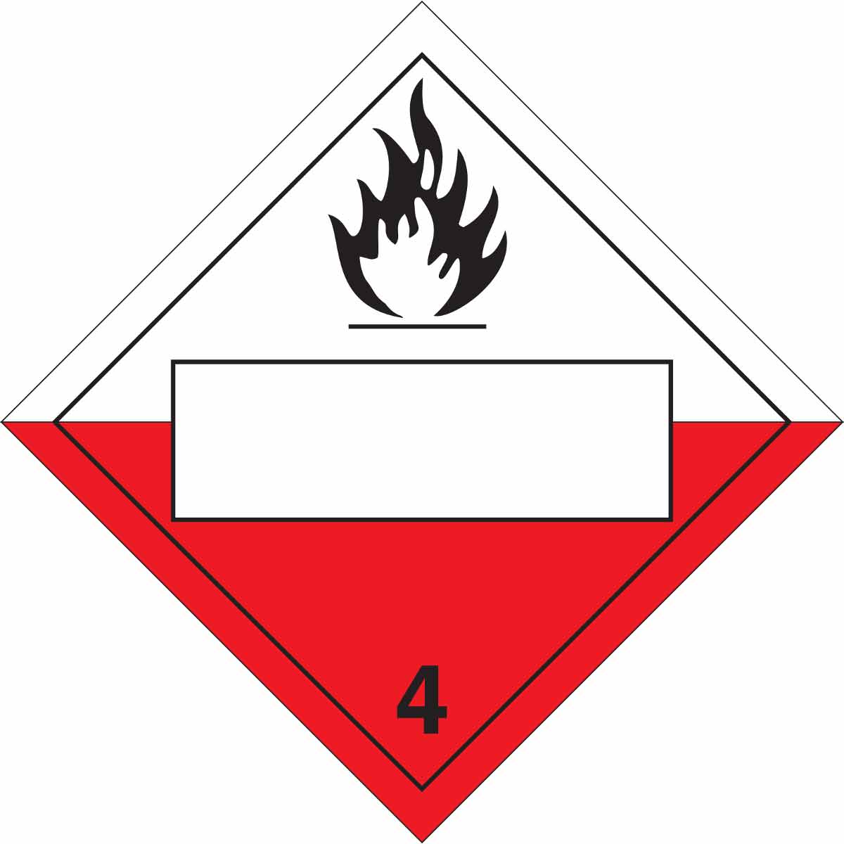 PLACARD DOT VEH 10-3/4IN WHT BK/R 0.1IN