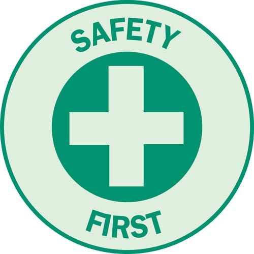 LABEL HAT HARD SAF FIRST FLUOR GRN GLOW