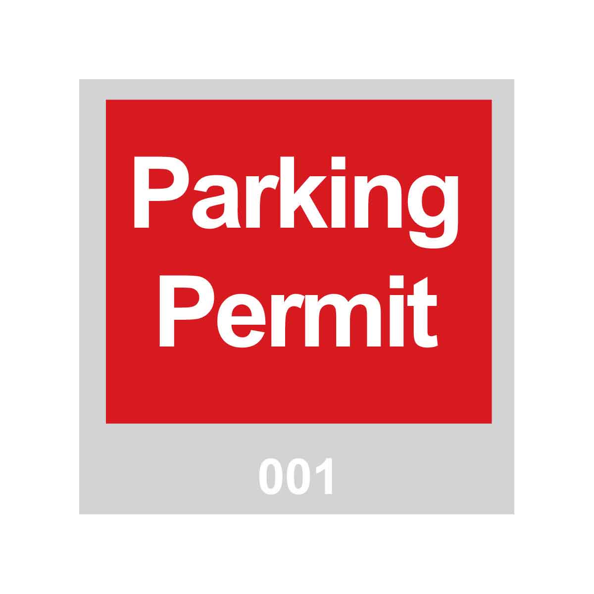 DECAL WSHLD PRKG PERMIT 3IN 3IN SQ SHP R