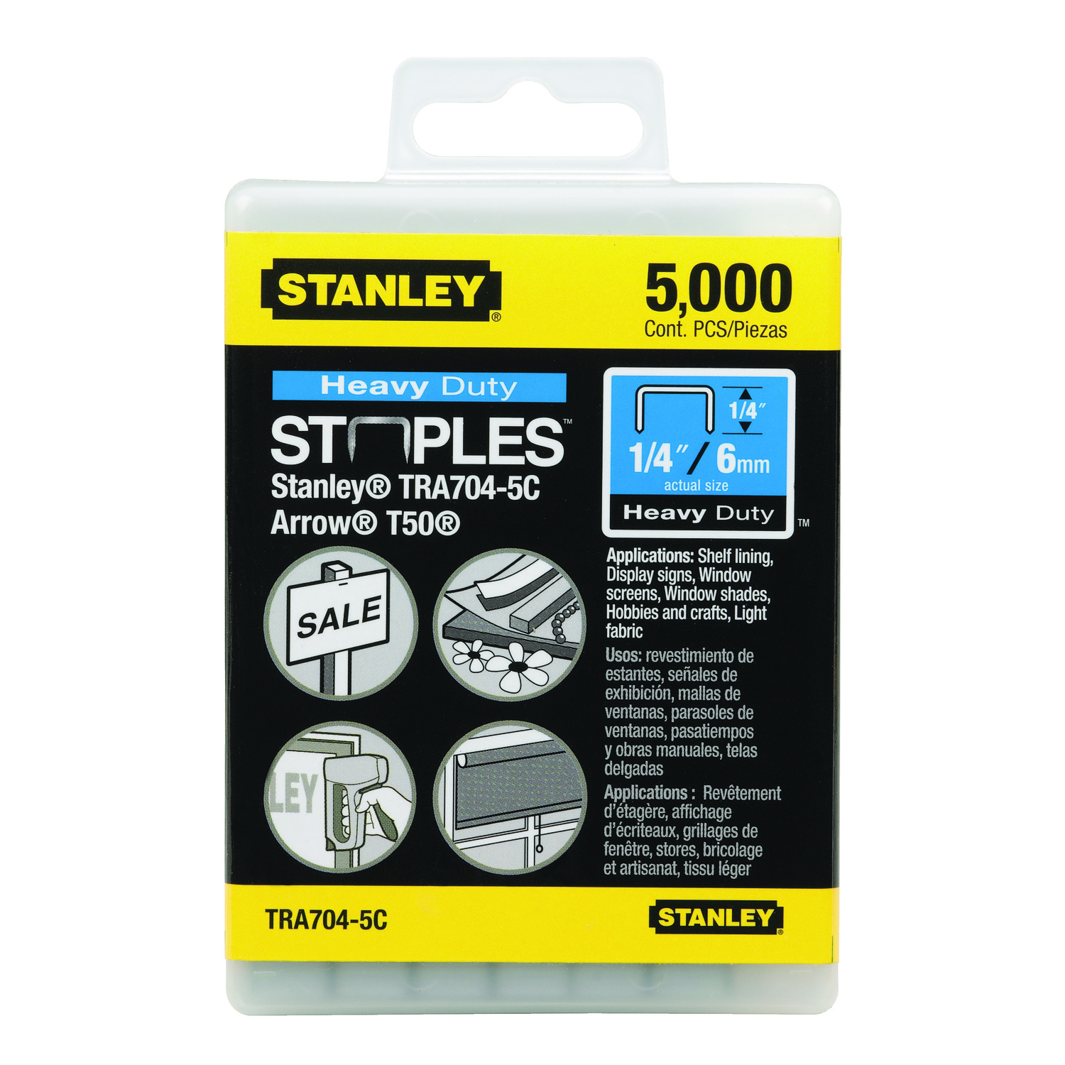 STAPLES 1/4IN CHISEL STL 27/64IN