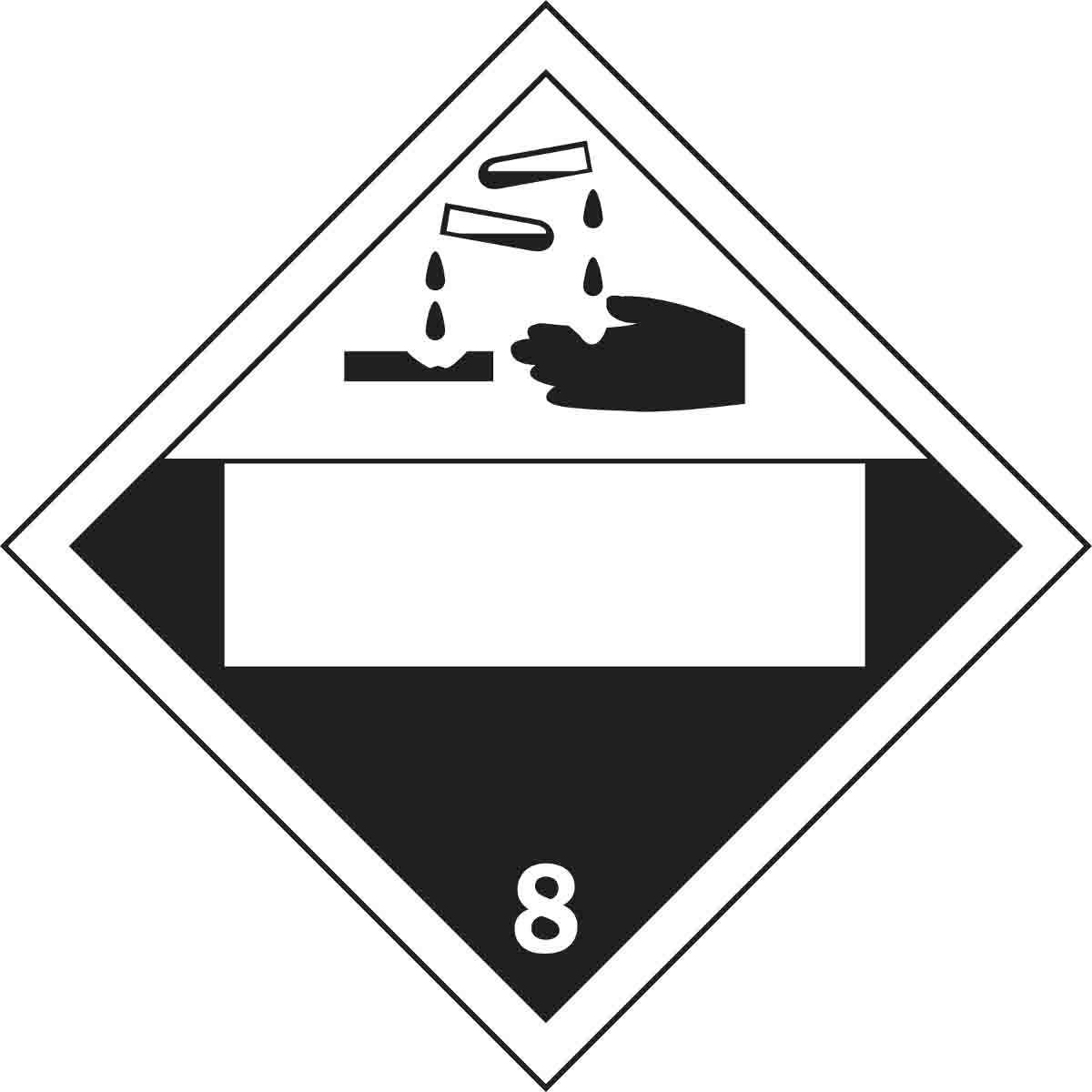 PLACARD DOT VEH 10-3/4IN WHT BK 0.1IN