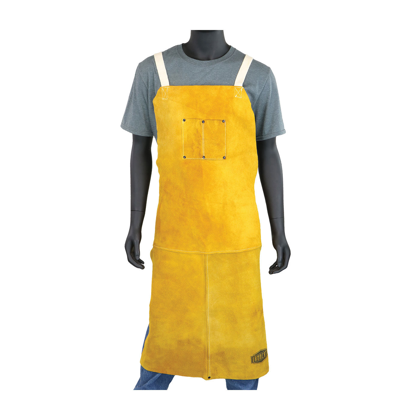 APRON WELDING 36IN 24IN KEVLAR/LTHR YEL