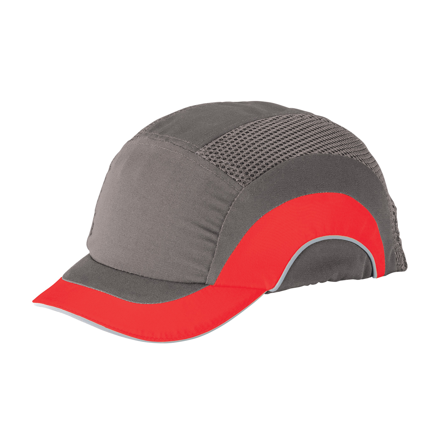 CAP BUMP UNIV GRA/R HDPE/POLYEST/COTTON