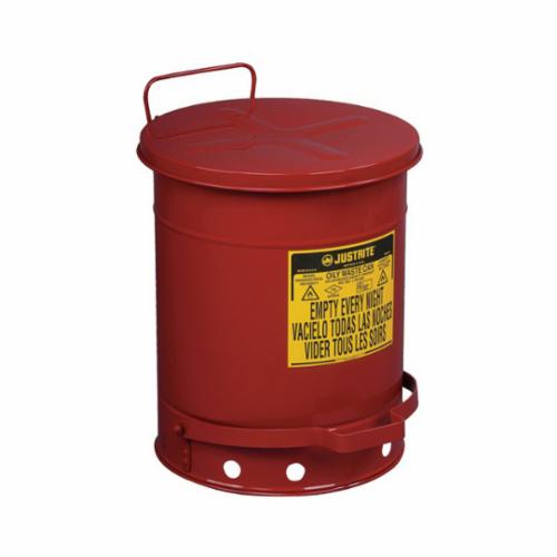 10 GAL RED OILY WASTE CAN W/ FOOT LEVER