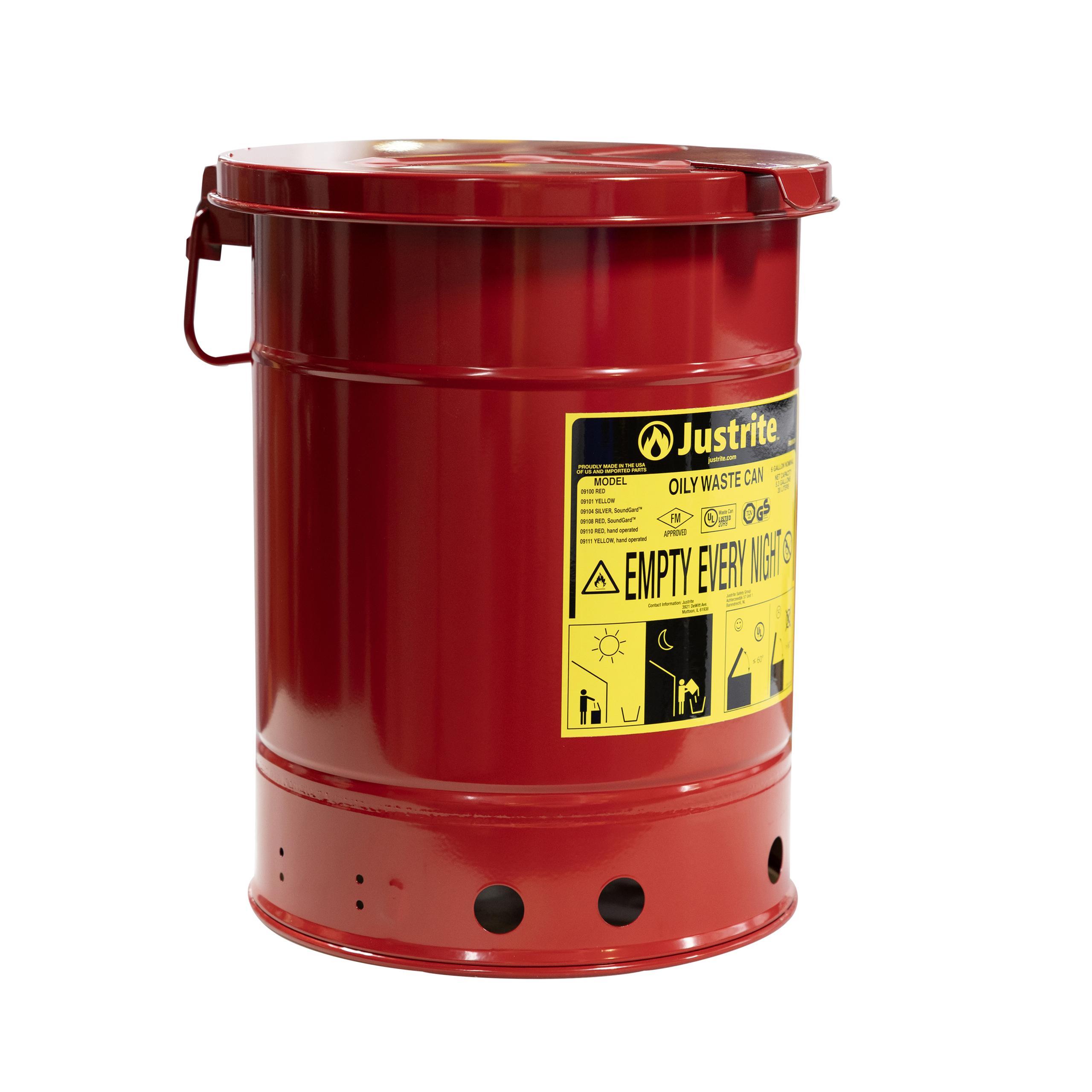 6 GAL. RED OILY WASTE CAN