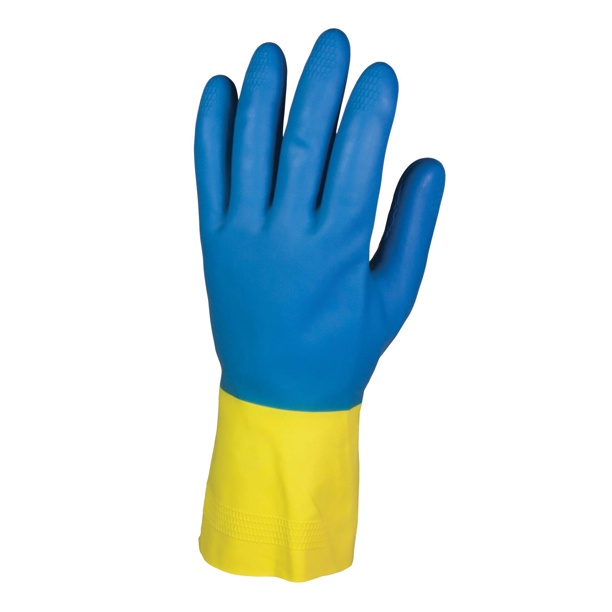 GLOVES RESISTANT CHEMICAL L/SZ 9 BL/YEL