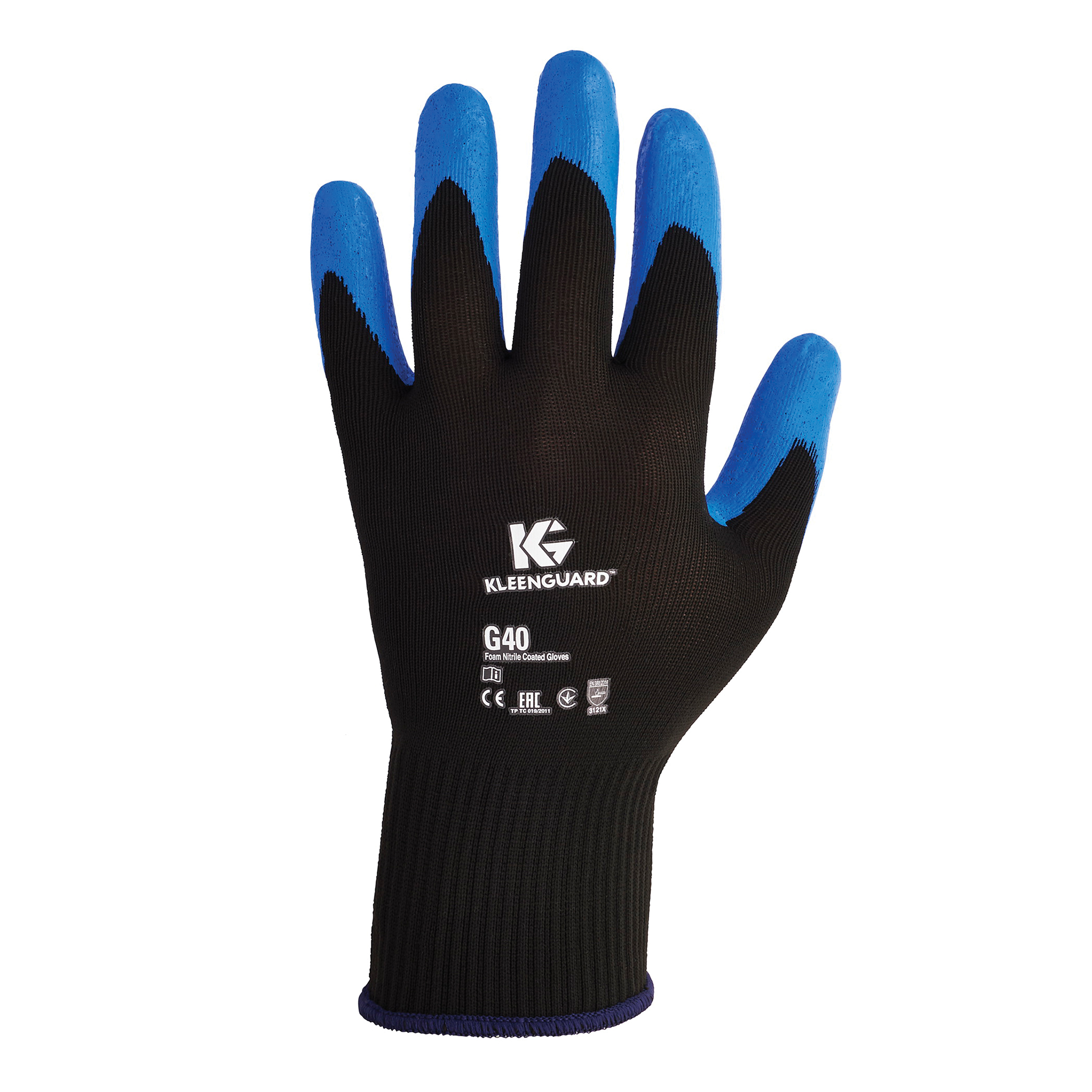 GLOVES GP CTD S/SZ7 NITRILE BK/BL SMLS