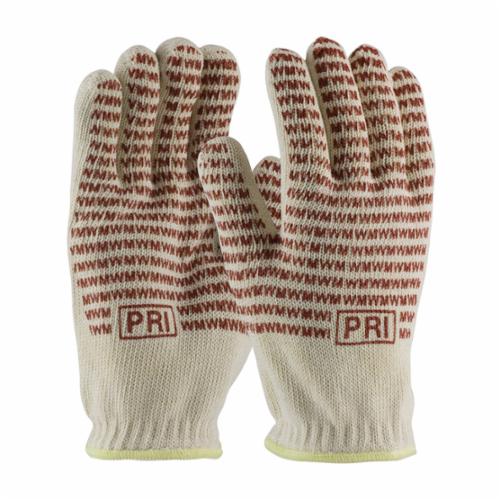 GLOVES MILL HOT L COTTON R/WHT/YEL 10IN
