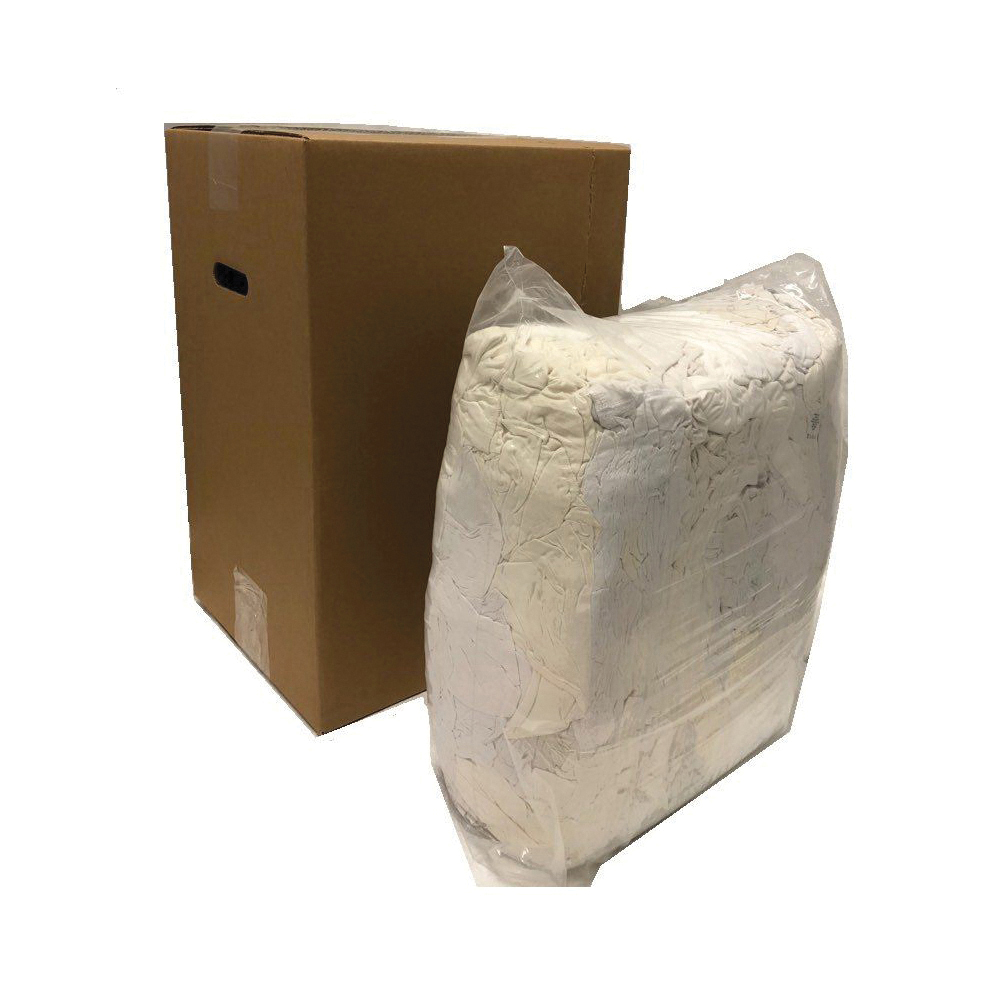 RAG T-SHIRT RECLAIMED COTTON WHT