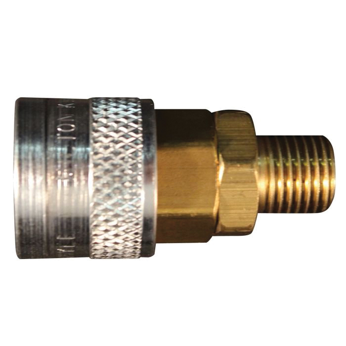 COUPLER COUPLER 1/4IN MNPT BRS/STL