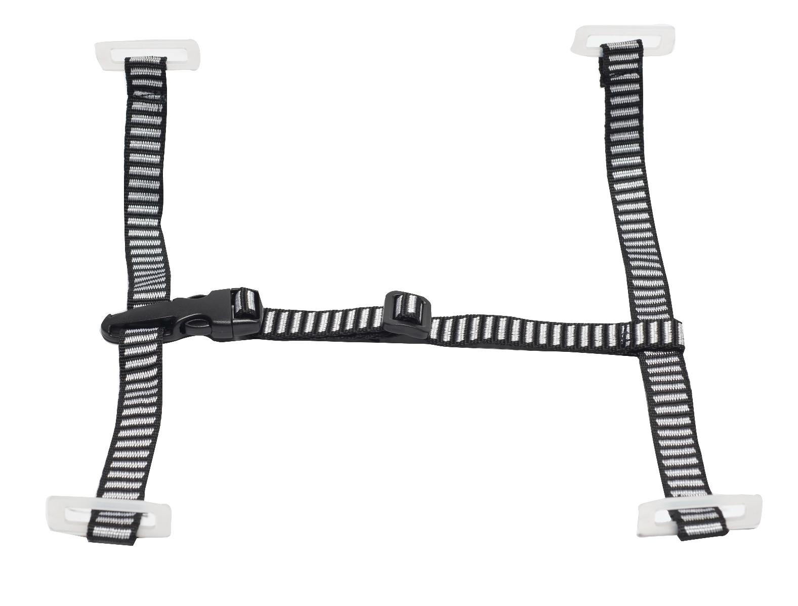 CHINSTRAP 4 POLYEST CTD GRA/WHT