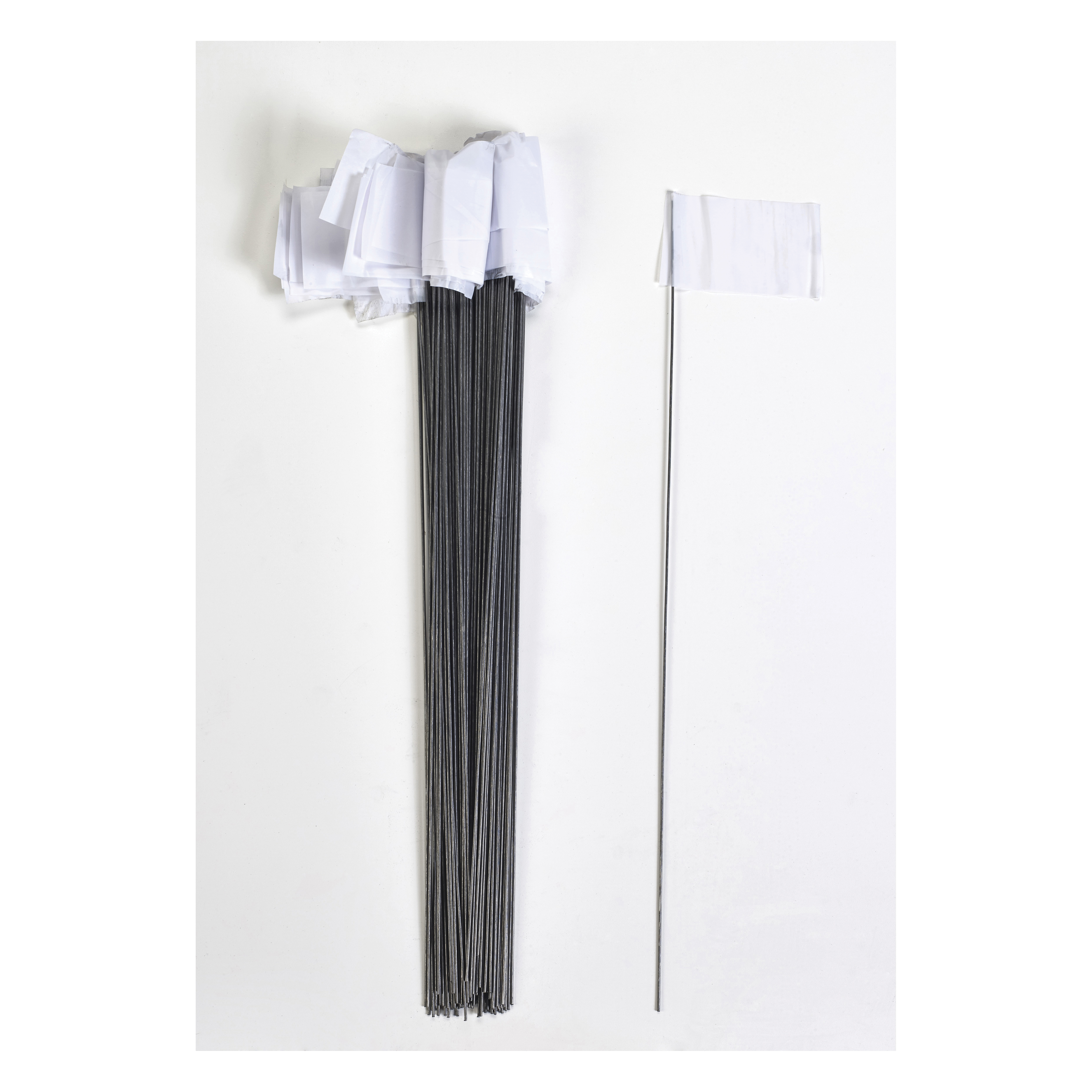 FLAG MARKING W 2-1/2IN 3-1/2IN WHT PVC