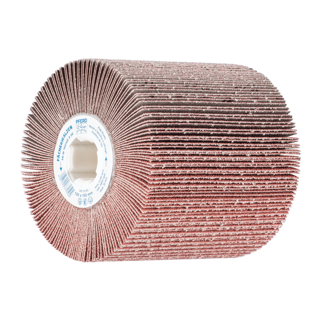 4 X 4IN FLAP DRUM CTD 3/4IN AH 60 GRIT