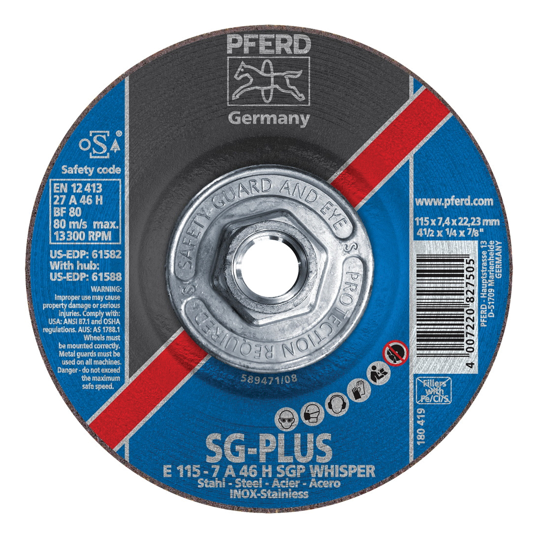 4-1/2 X 1/4 X 5/8-11 T27 SG-PLUS