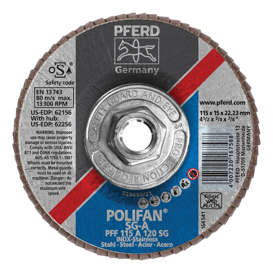 4-1/2 X 5/8-11 120 GR POLIFAN