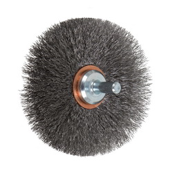 3IN CRMPD WIRE WHL BRUSH .006 CS 1/4IN S