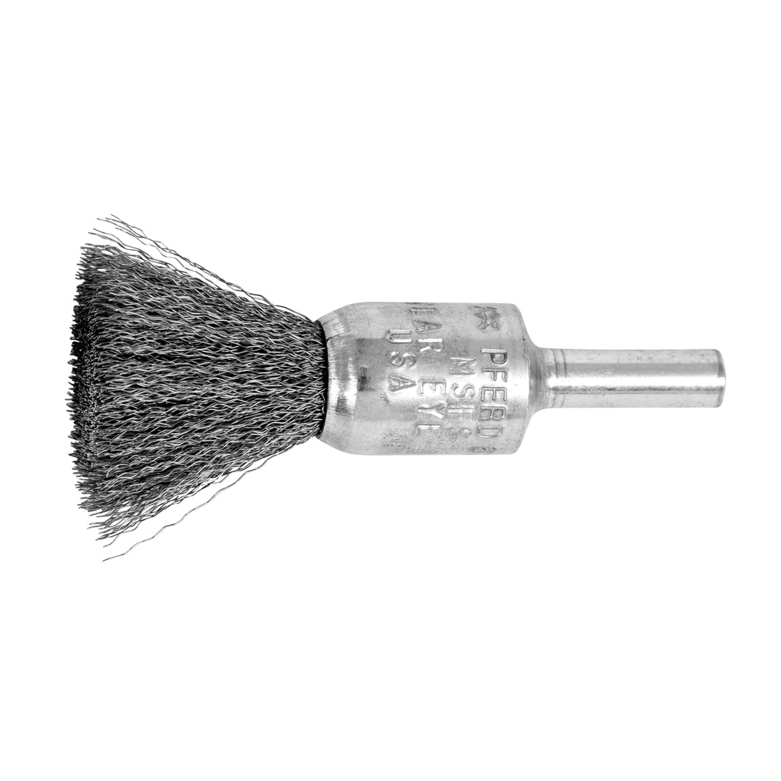 1/2IN CRMPD WIRE END BRUSH .006 CS 1/4IN